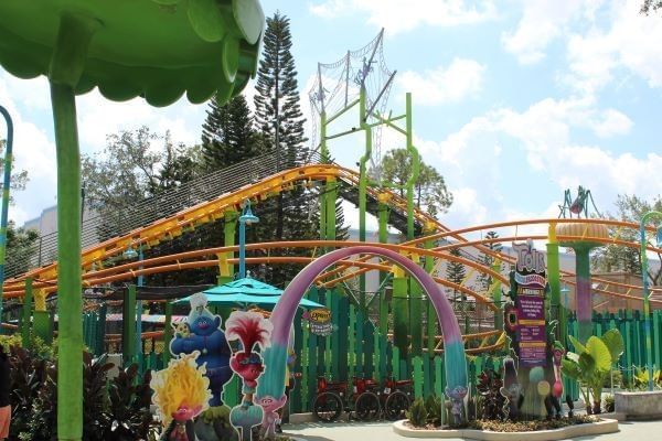 Trolls Trollercoaster, one of Universal's kid-friendly rides