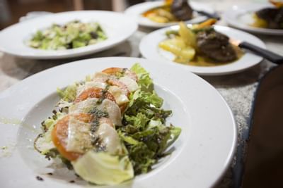 Close-up of dishes served at Playa Blanca Beach Resort