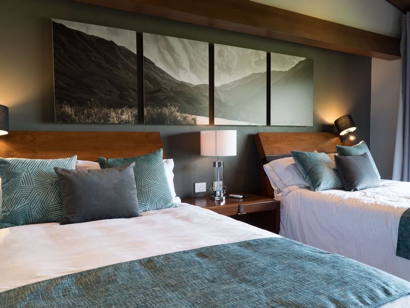 2 comfy beds in the Deluxe Double Villa at Gamma Hotels