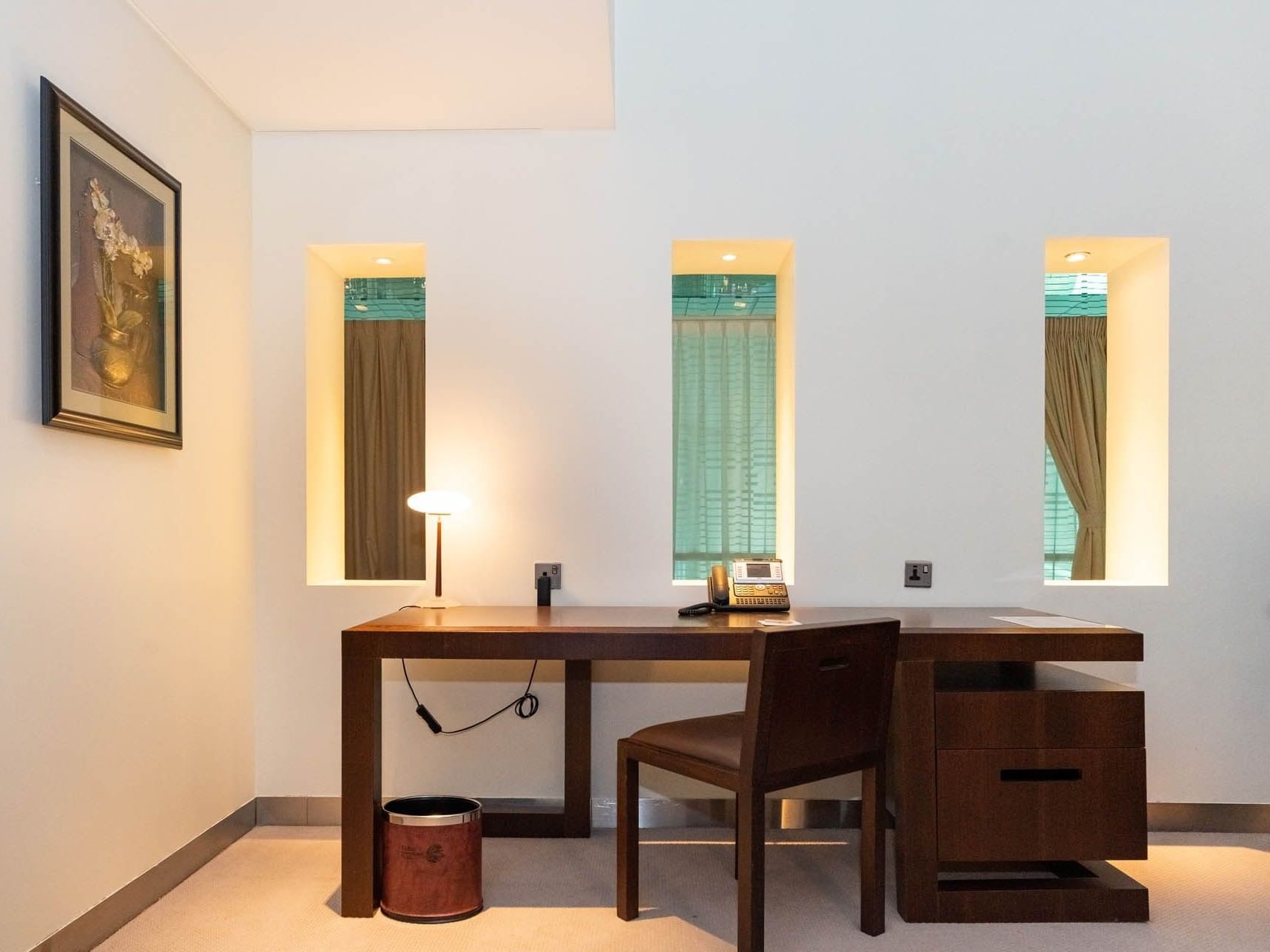 Working table in Royal Suite at Dubai International Hotel