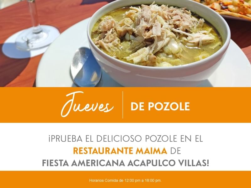 Poster with a meal background at Fiesta Americana Travelty