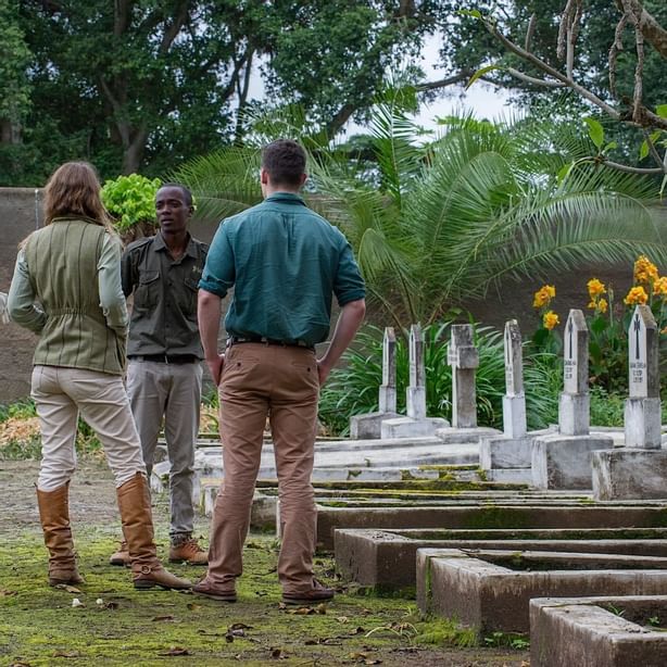 People at the Polish Grave near Arusha Serena Hotels