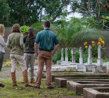 People at the Polish Grave near Arusha Serena Hotels