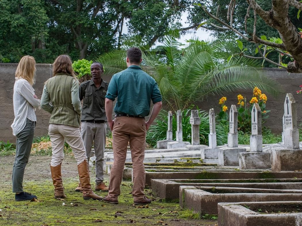 People at the Polish Grave near Arusha Serena Hotels