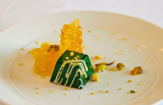 Pistachio Honey dessert served at Stein Eriksen Lodge
