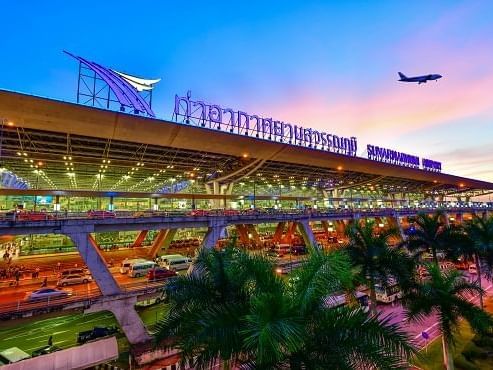 Exterior of Suvarnabhumi Airport near Hop Inn Hotel