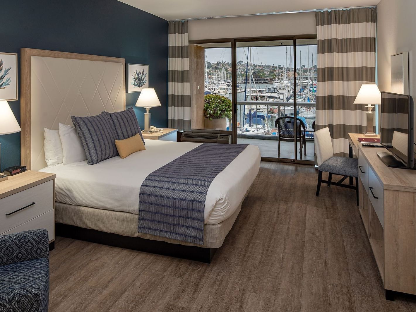 Ground Floor Marina View King bedroom at Bay Club Hotel