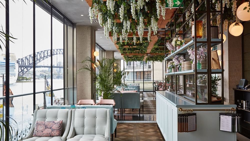 Lounge area in Hyde Hacienda Bar at Pullman Quay Grand Sydney