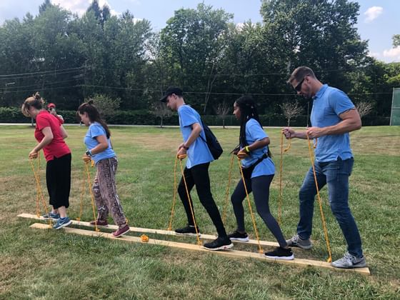 Guests engaged in a group activity at Honor's Haven Retreat