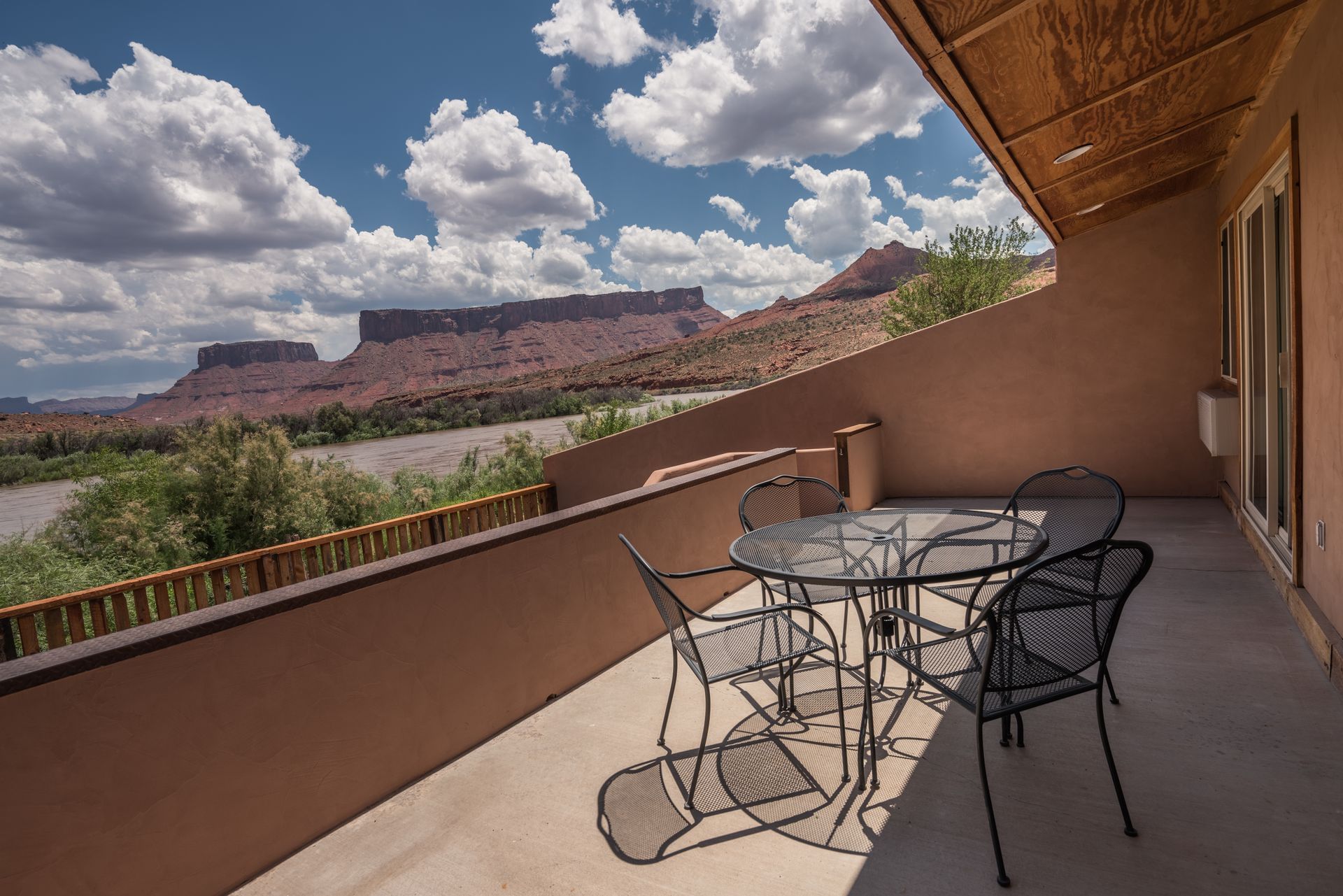 balcony seating off of room