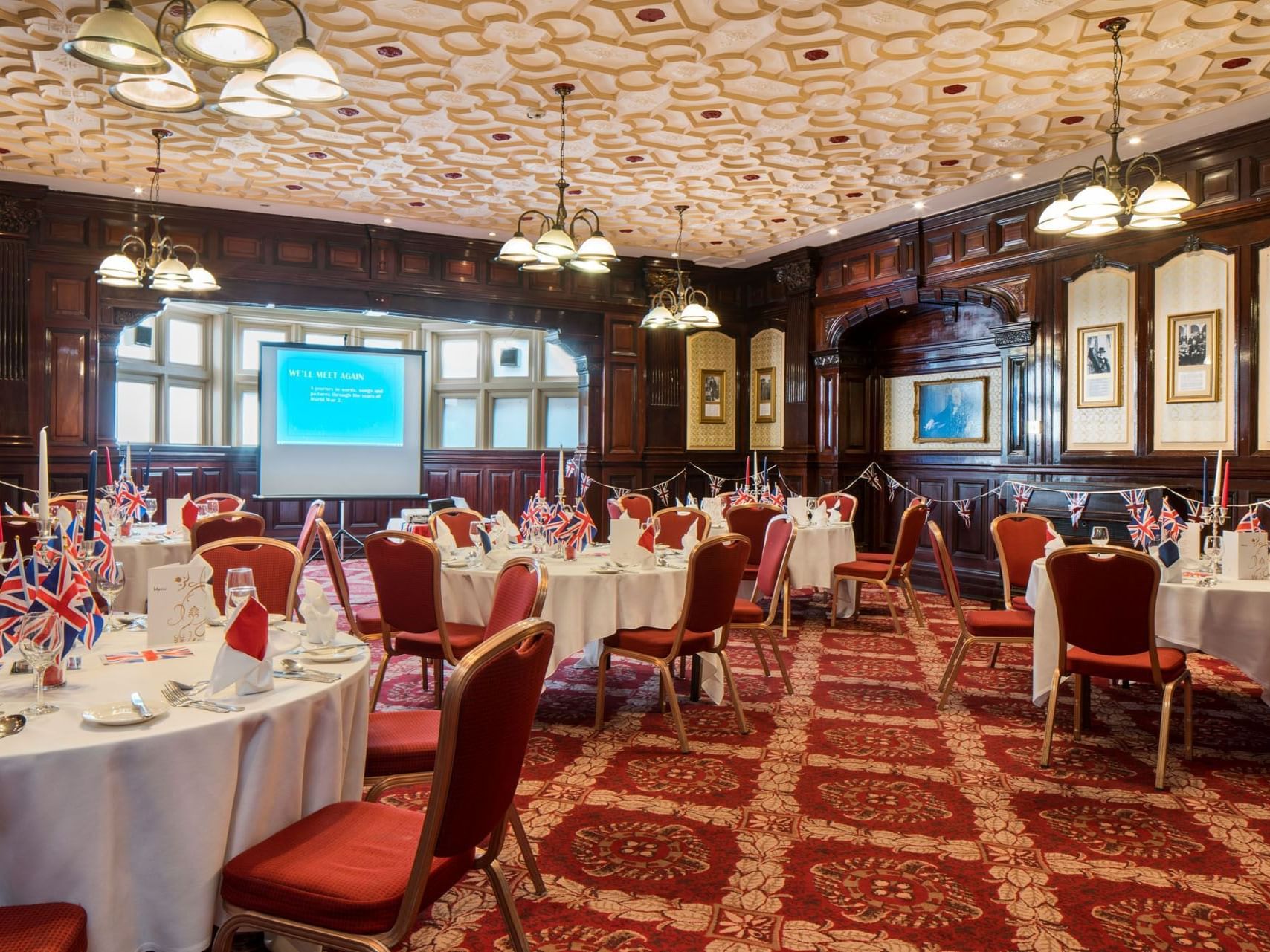Chairs arranged in Churchill, The Imperial Hotel  Blackpool