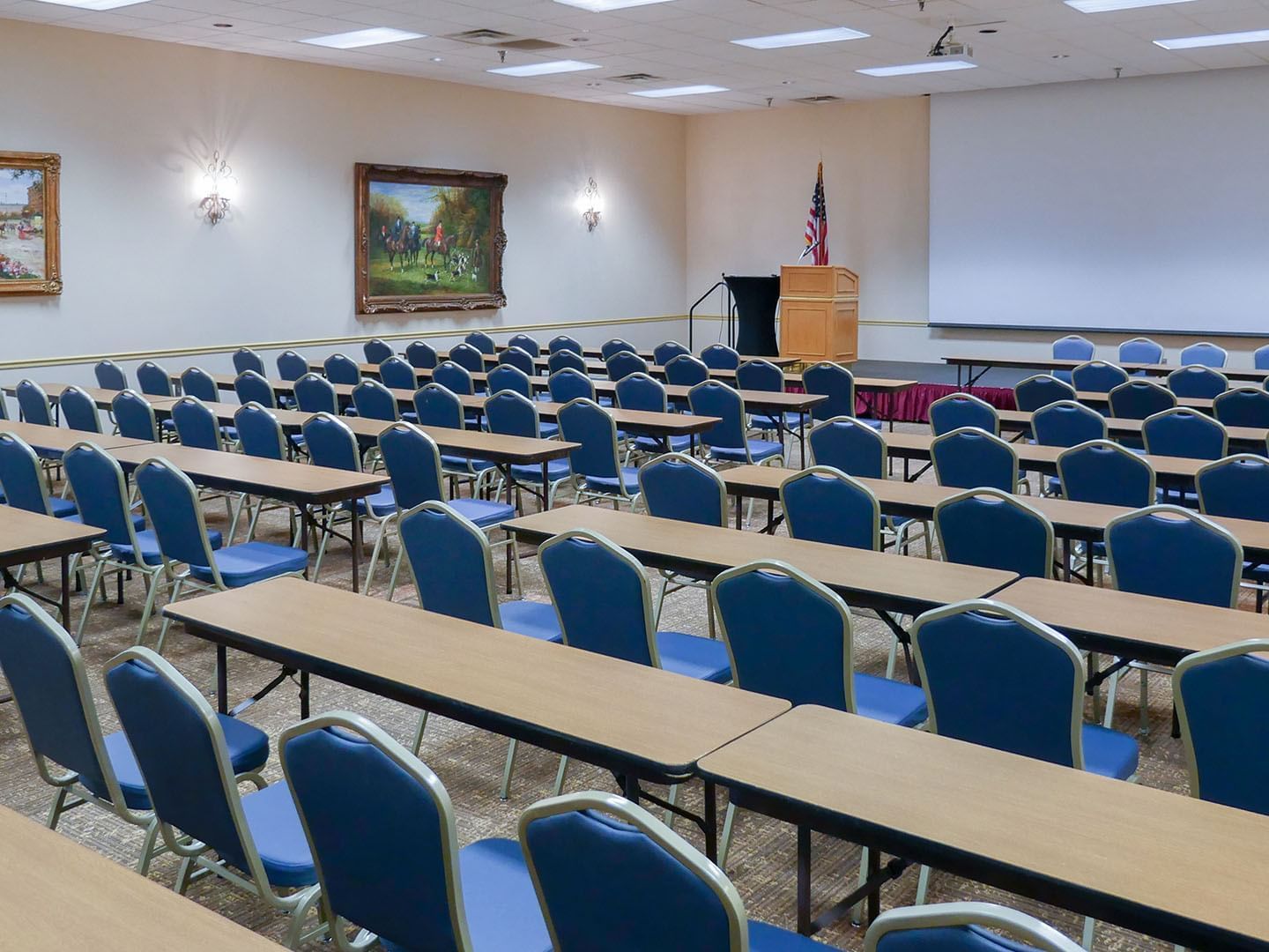Classroom-style setup in a meeting room at Music Road Resort