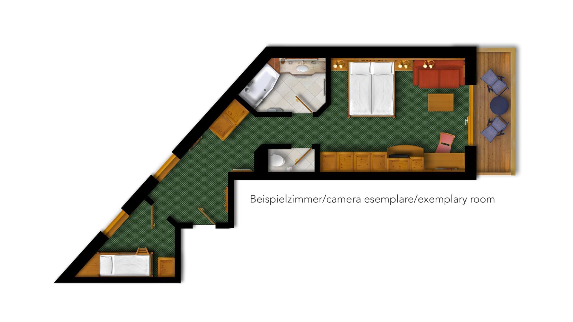 Family Suite Superior, Floor Plan at Falkensteiner Hotels
