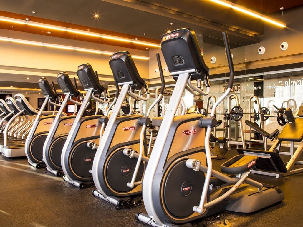 Excercise machines arranged in Smart Gym at Megapolis Hotel Panama