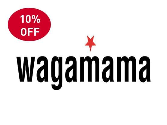 10% off for foods at the Wagamama restaurant near Hotel Luma