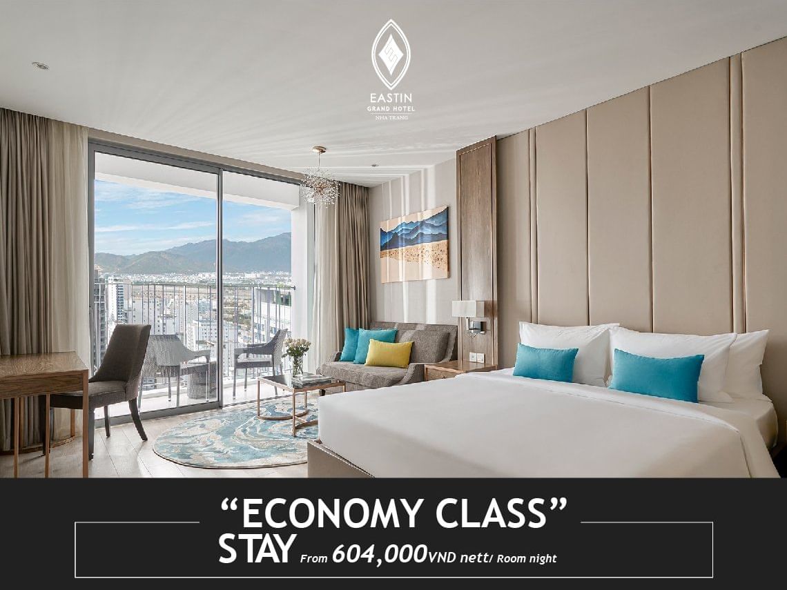 Economy class stay offer poster at Eastin Hotels