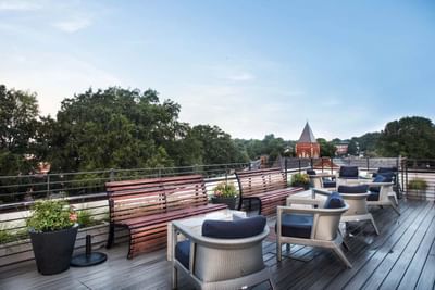 The lounge area in the top at Hotel Weyanoke