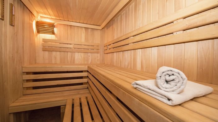 Interior of Steam room & Sauna at Originals Hotels