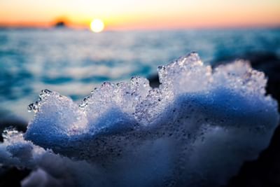 Sunset in winter