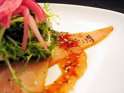 Detail shot of salad at Breakwater