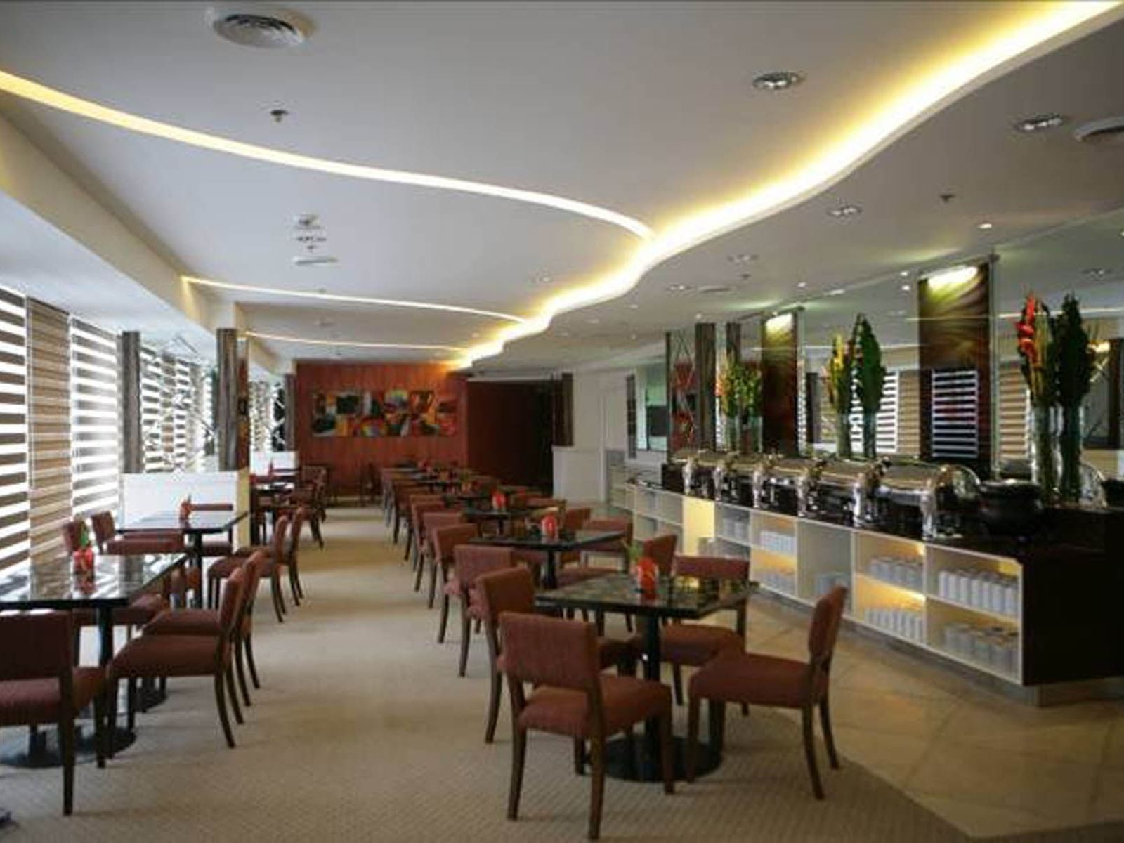 Interior of a BayLeaf Restaurant & Bar at St Giles Makati Hotel
