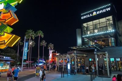 NBC Sports Grill & Brew near Galleria Palms Hotel, one of the best budget-friendly hotels near Disney for weekend trips