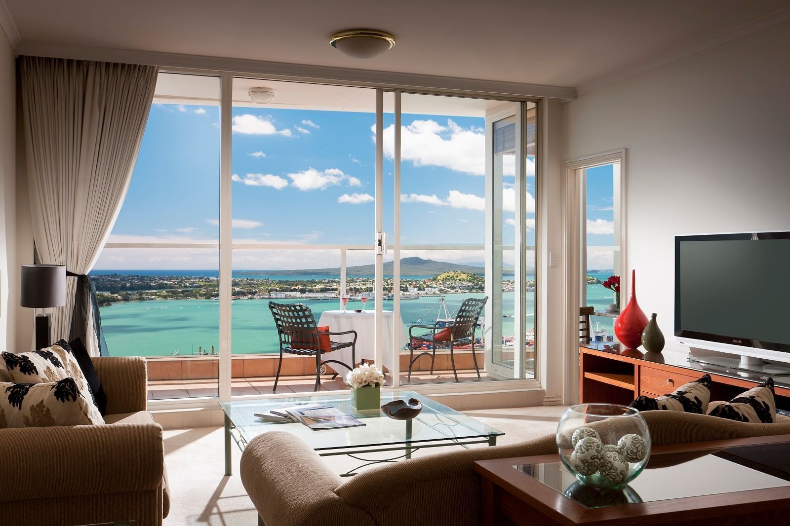 Lounge area with a Sea view in a Room, Sebel Quay West Auckland