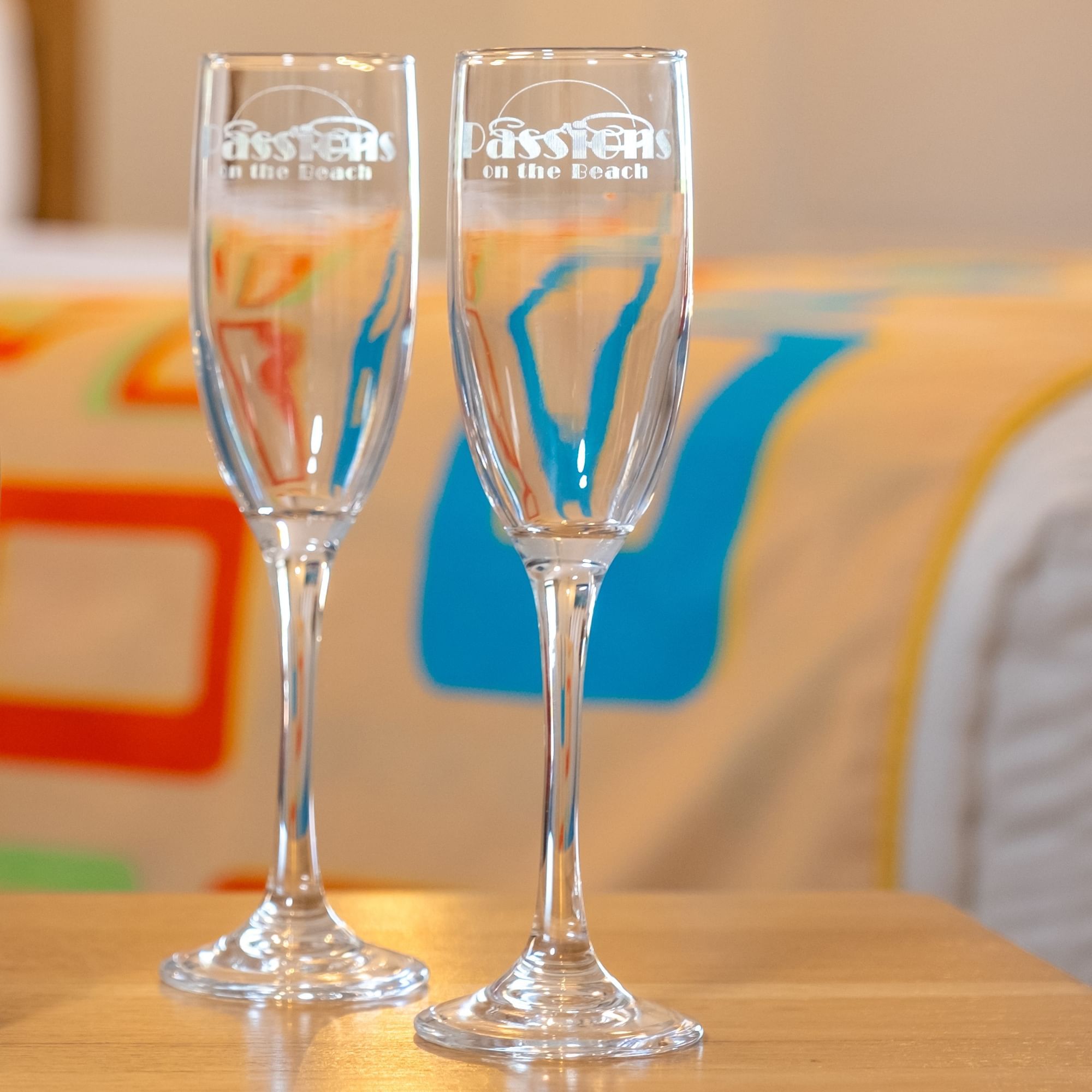 passions on the beach champagne flutes