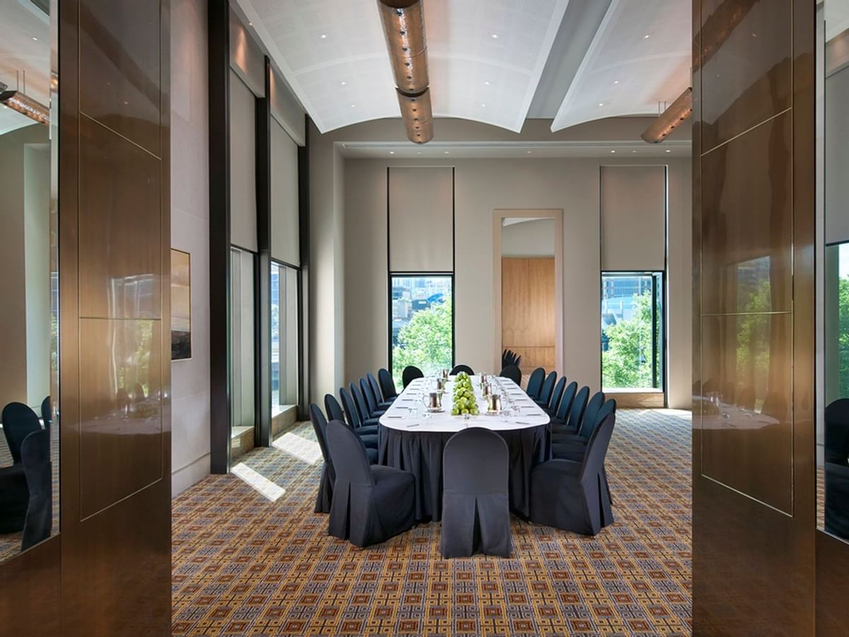 Table setup in Garden Room at Crown Hotel Melbourne