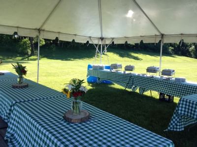 Picnic event in Gettysburg field.