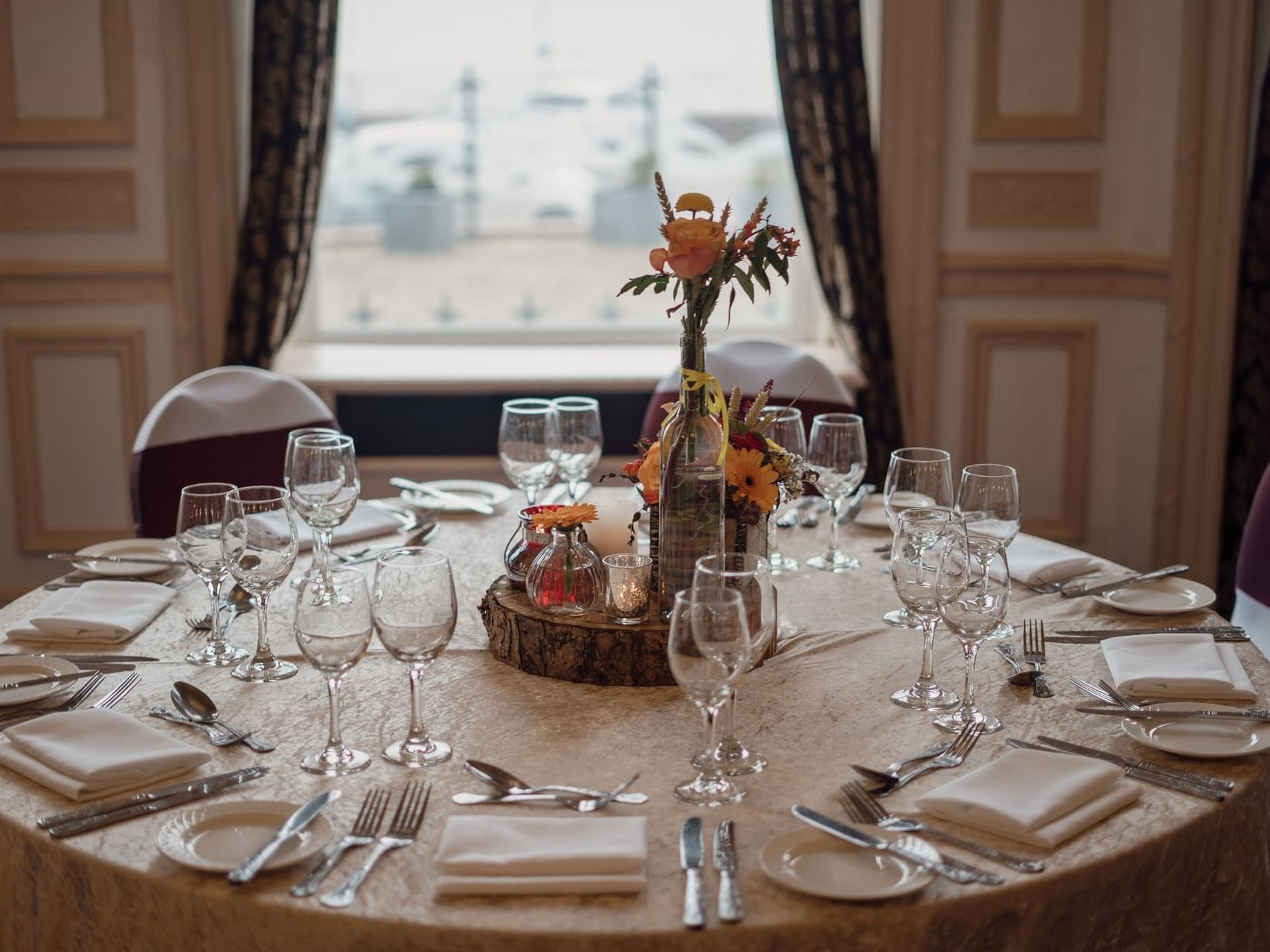 Well-arranged wedding table at The Imperial Hotel  Blackpool
