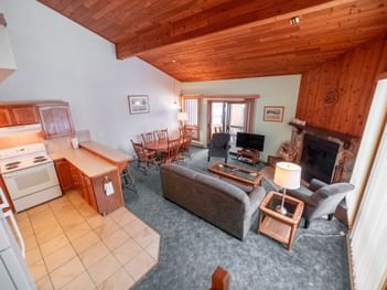 The living area of Two Bedroom Villa at Fairmont Hot Springs Resort