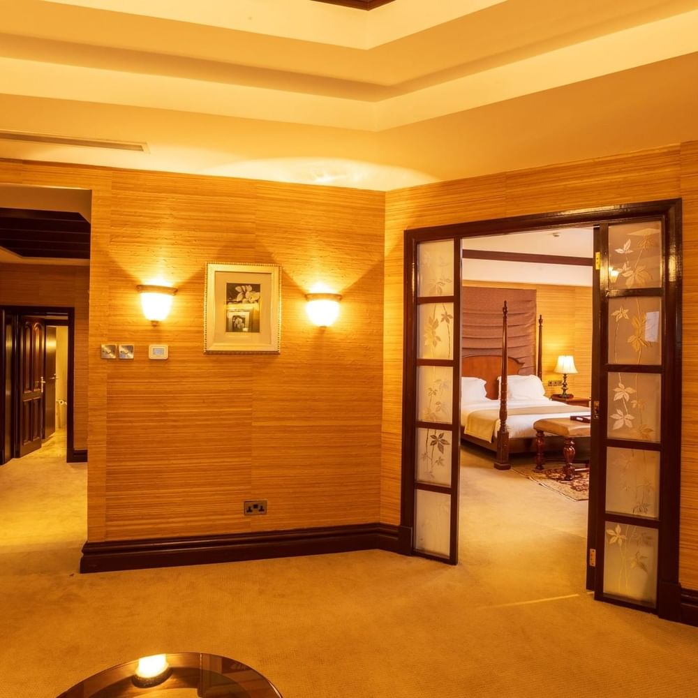 Luxurious Presidential Suite interior at Lake Victoria Serena Golf Resort & Spa in Kampala.