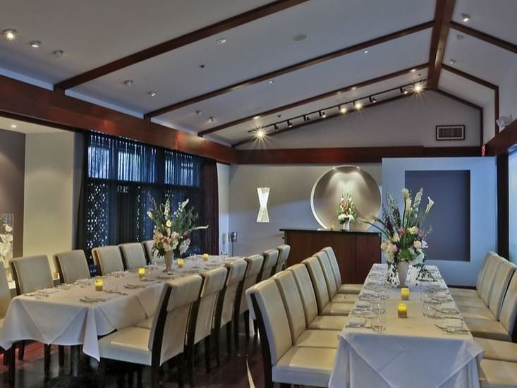 two long dining tables