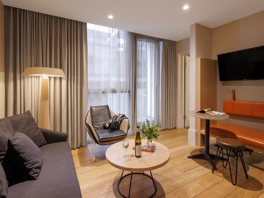 Two Bedroom Apartment Lounge area  at Brady Hotels Central Melbourne