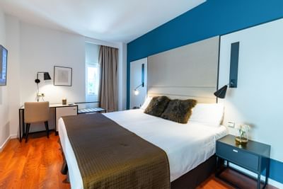 Habitación doble del Hotel Amura Alcobendas cerca de Madrid