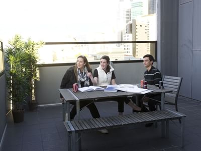 Outdoor area at UniLodge On Campus