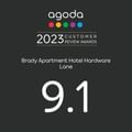 Brady Apartment Hotel Hardware Lane awarded in 2023 Customer Review Awards by Agoda