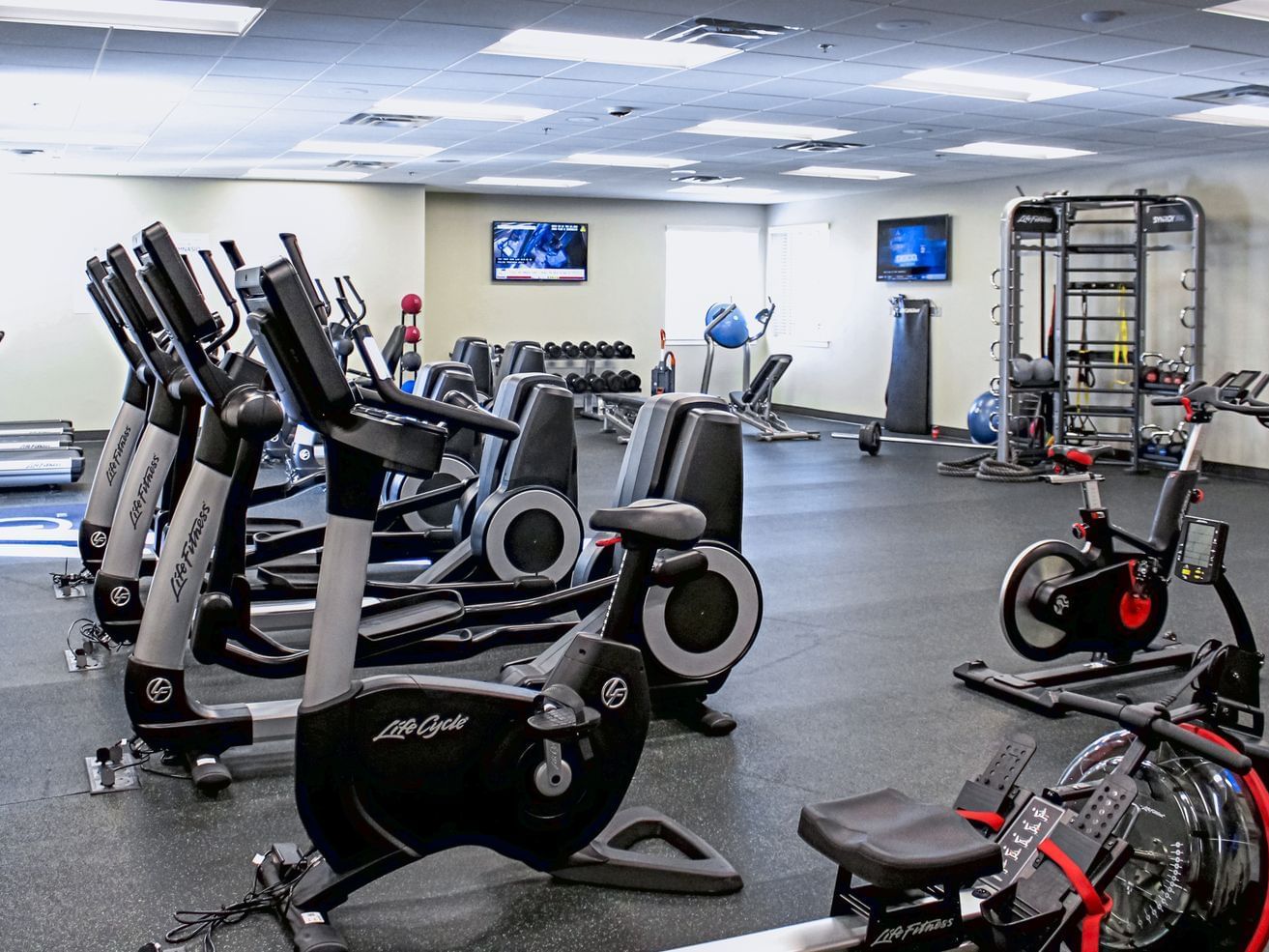 Fully equipped gym at Mystic Dunes Resort