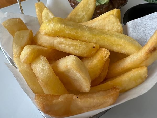 French fries in Calabash Beach Bistro at Bougainvillea Barbados