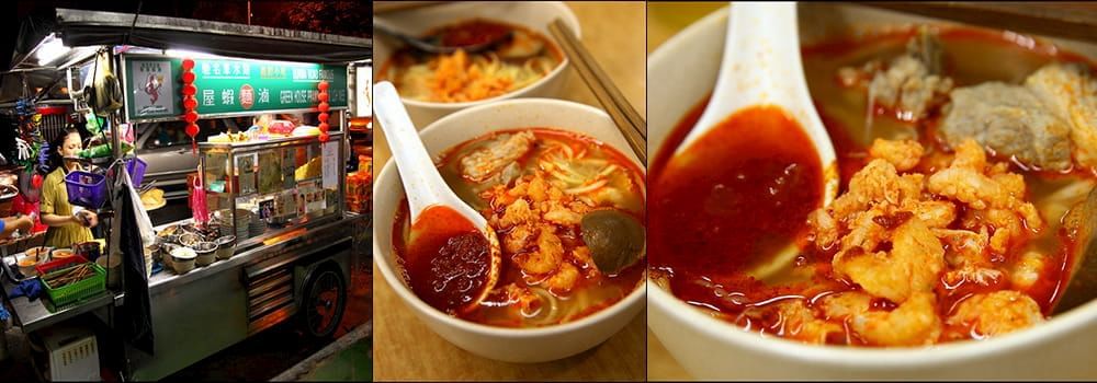Hokkien Mee in Green House, one of the famous street food in Penang