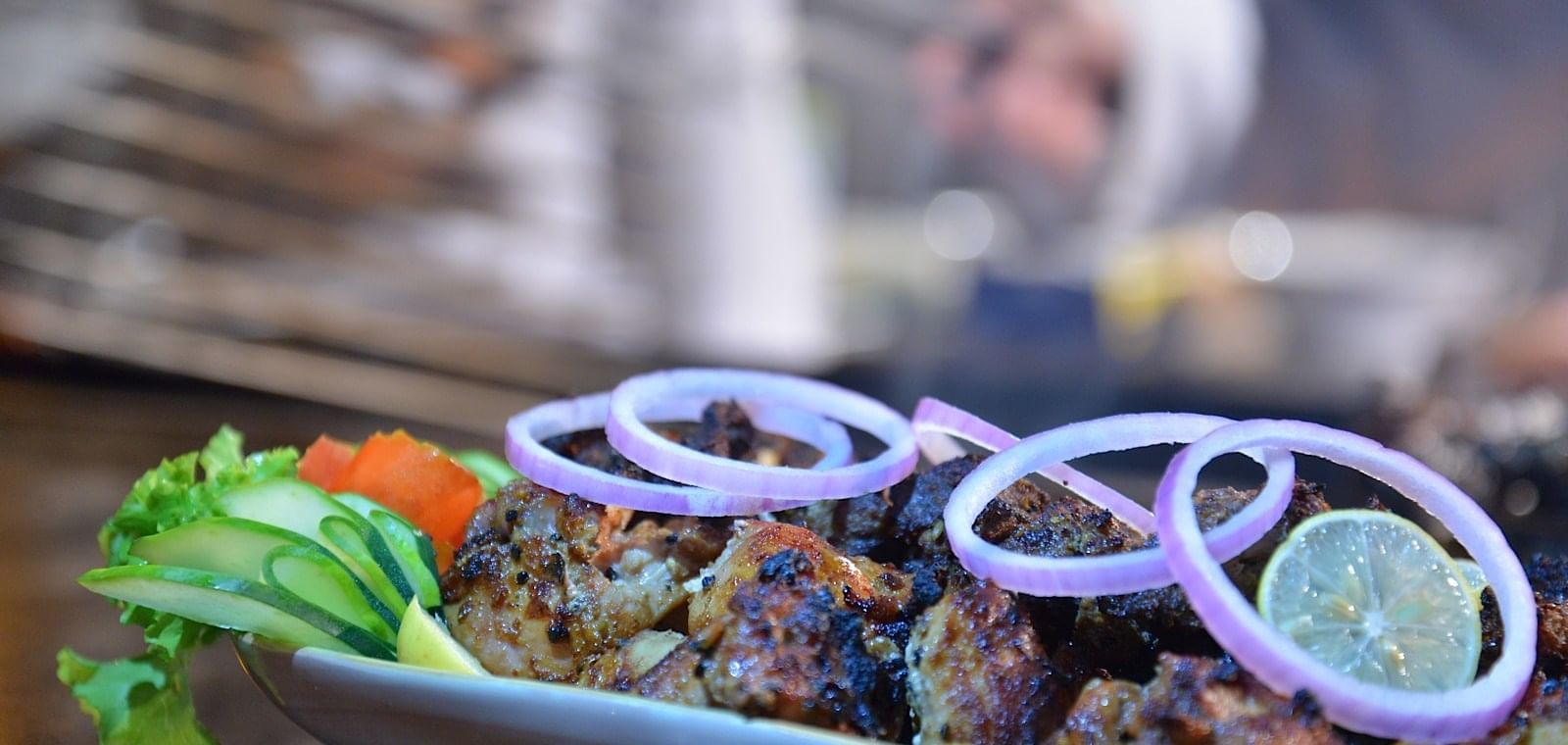 Closeup on a dish served at the Islamabad Serena Hotel