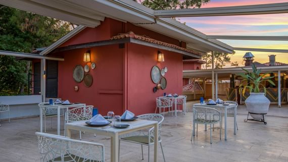 Interior of the rooftop grill Restaurant at Marmaris Bay Resort