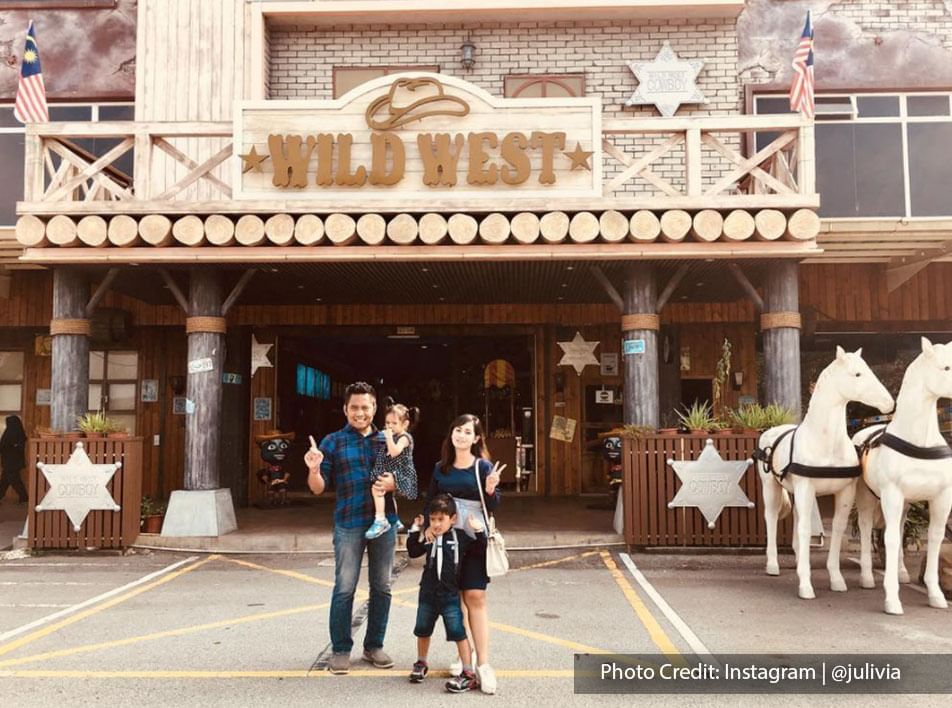 entrance of wild west cowboy segar city port dickson family picture 