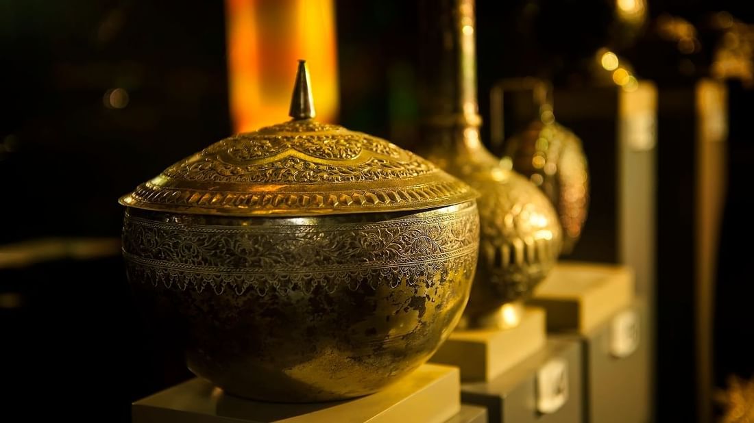 Elegant ancient utensils in Muzium Negara near Sunway Resort