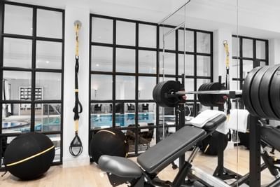 Fitness center at Patrick Hellman Schlosshotel