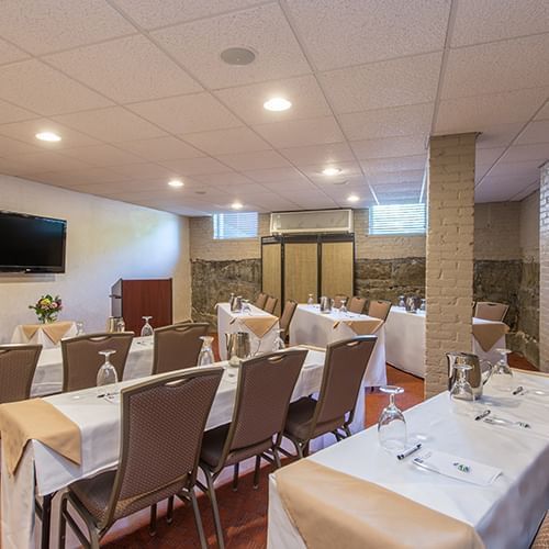 Well-arranged conference room at The Centennial Hotel