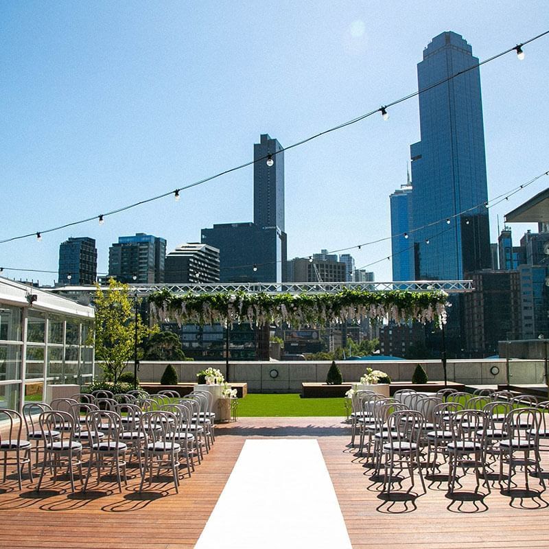 Event in Crown Aviary with a city view at Crown Hotel Melbourne
