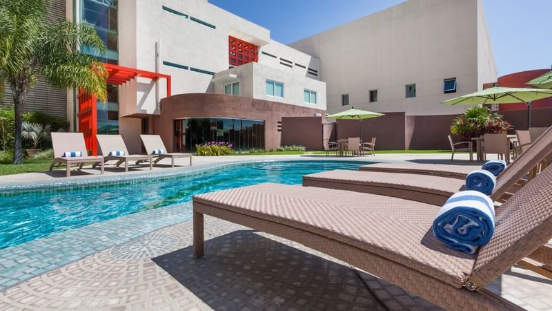 Swimming area with pool beds at Gamma Colima Garden