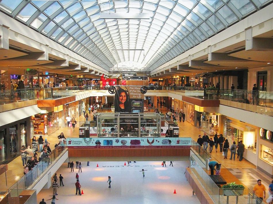 The Galleria near Granduca Houston, a lively mall with an ice rink and shops, a popular spot for activities in Houston